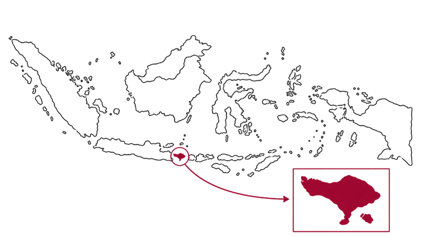 Map of Indonesia and Bali