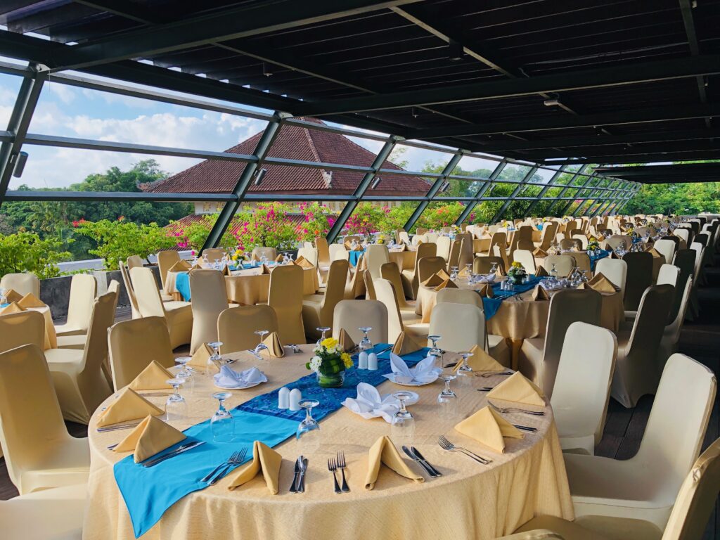 Bali Nusa Dua Convention Center - rooftop terrace dining area